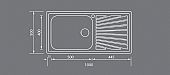 Νεροχύτης Ανοξείδωτος SANITEC 100x50 1B1D - Σατινέ  : 1